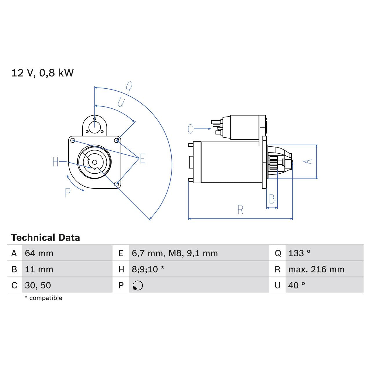 BOSCH 0986021590 Starter