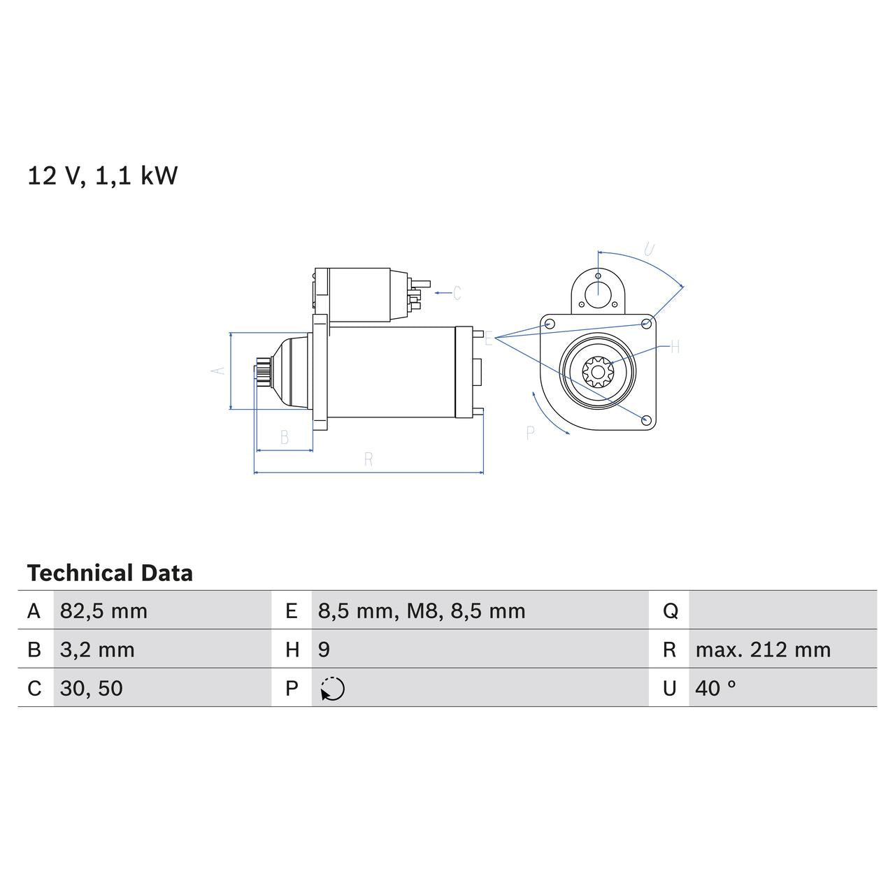 BOSCH 0986017940 Starter