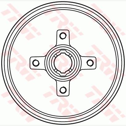 TRW MOTO DB4134BR Brake Drum