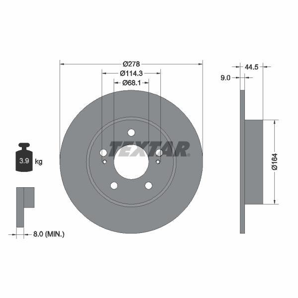 TEXTAR 92113100 Brake Disc