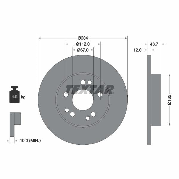 TEXTAR 92031803 Brake Disc