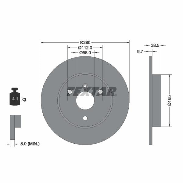TEXTAR 92155503 Brake Disc