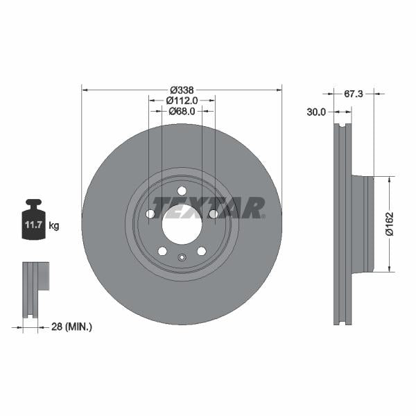 TEXTAR 92345505 Brake Disc