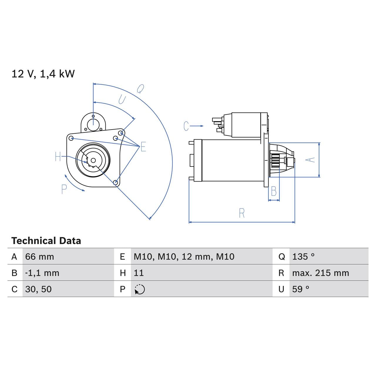 BOSCH 0986024130 Starter