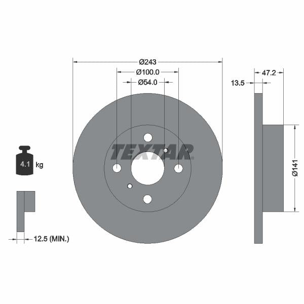 TEXTAR 92036700 Brake Disc