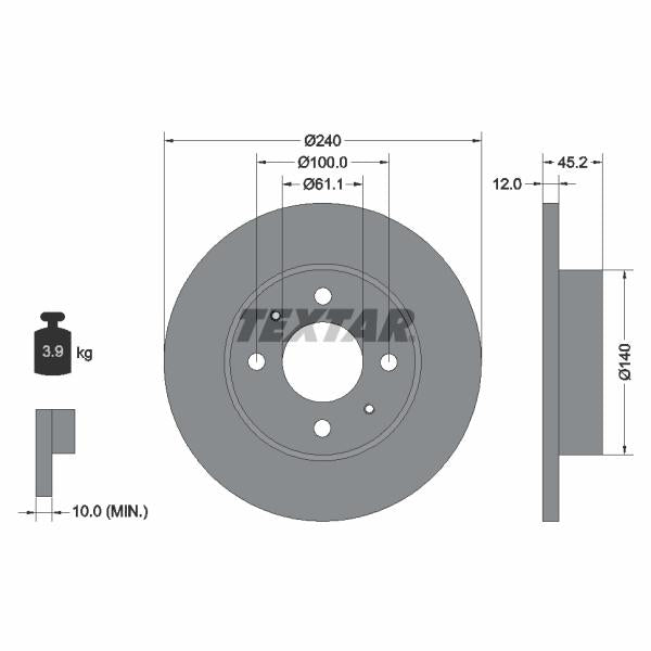 TEXTAR 92051800 Brake Disc