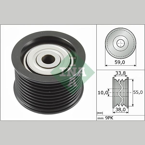 INA 532079110 V-Ribbed Belt Deflection/Guide Pulley