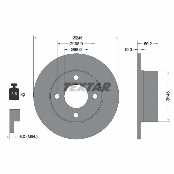 TEXTAR 92026100 Brake Disc