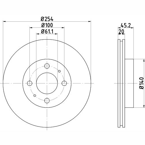 TEXTAR 92094000 Brake Disc