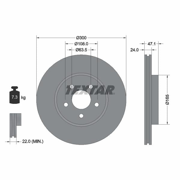 TEXTAR 92109605 Brake Disc