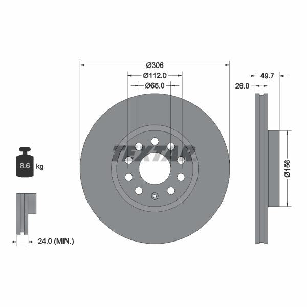 TEXTAR 92334805 Brake Disc