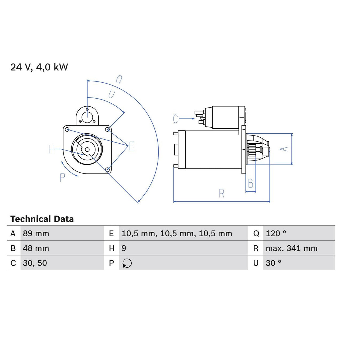 BOSCH 0986013490 Starter