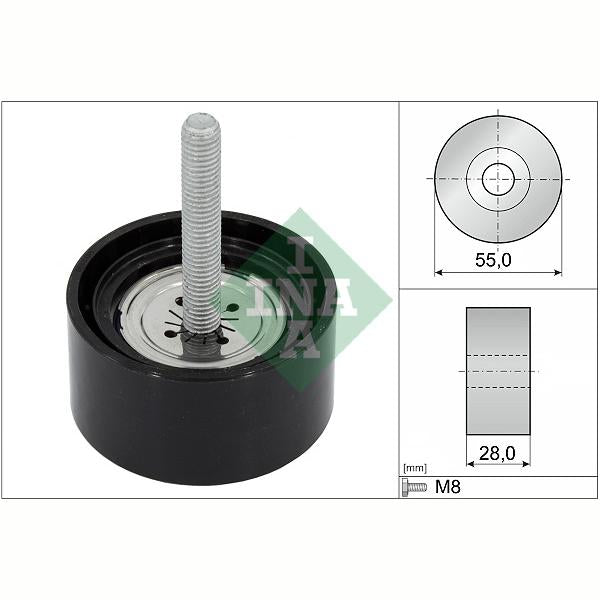 INA 532086910 V-Ribbed Belt Deflection/Guide Pulley