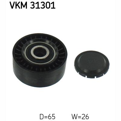 SKF VKM31301 V-Ribbed Belt Deflection/Guide Pulley
