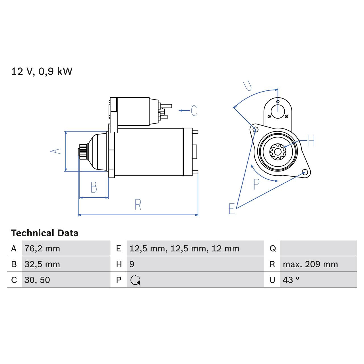 BOSCH 0986019890 Starter