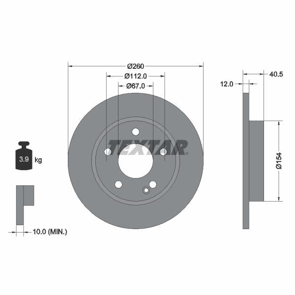 TEXTAR 92091203 Brake Disc