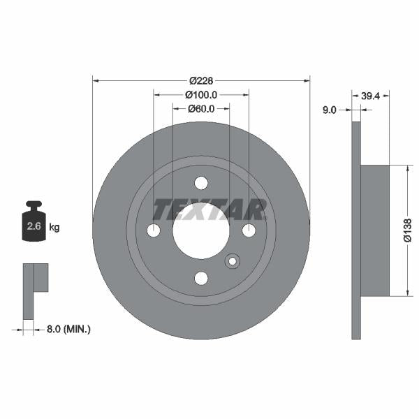 TEXTAR 92082800 Brake Disc
