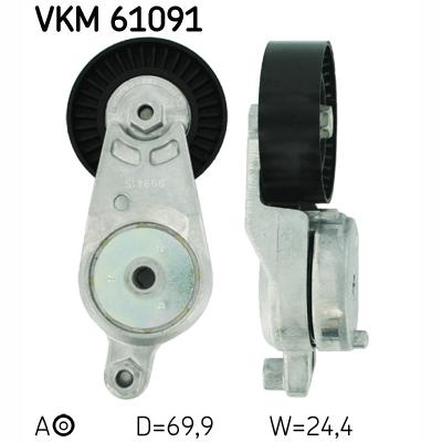 SKF VKM61091 V-Ribbed Belt Tensioner Pulley