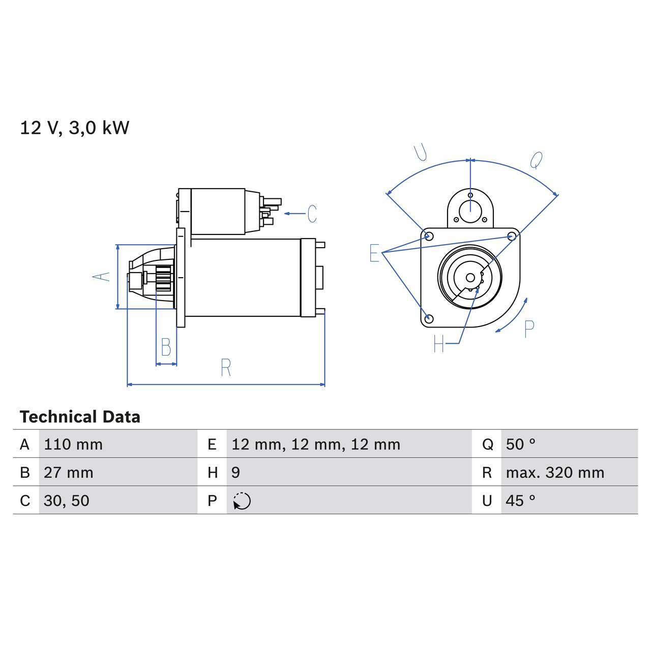 BOSCH 0986018980 Starter