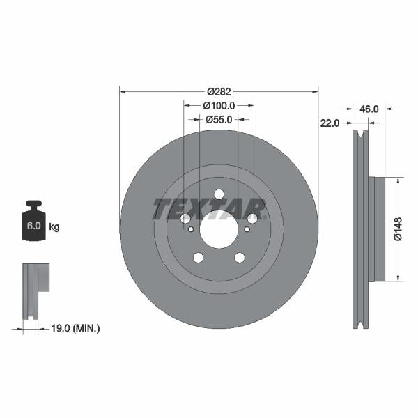 TEXTAR 92333503 Brake Disc
