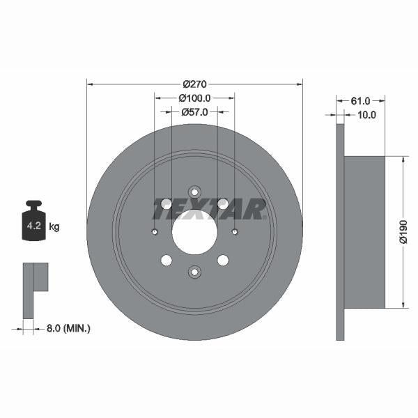 TEXTAR 92147500 Brake Disc