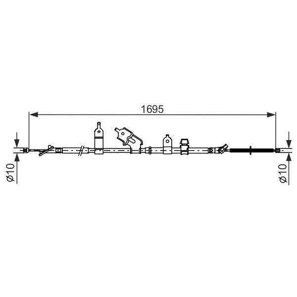 BOSCH 1987482464 Parking Brake Cable Pull