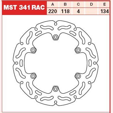 TRW MOTO MST341RAC Brake Disc