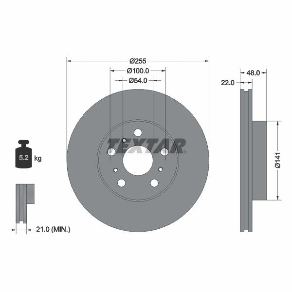 TEXTAR 92065800 Brake Disc