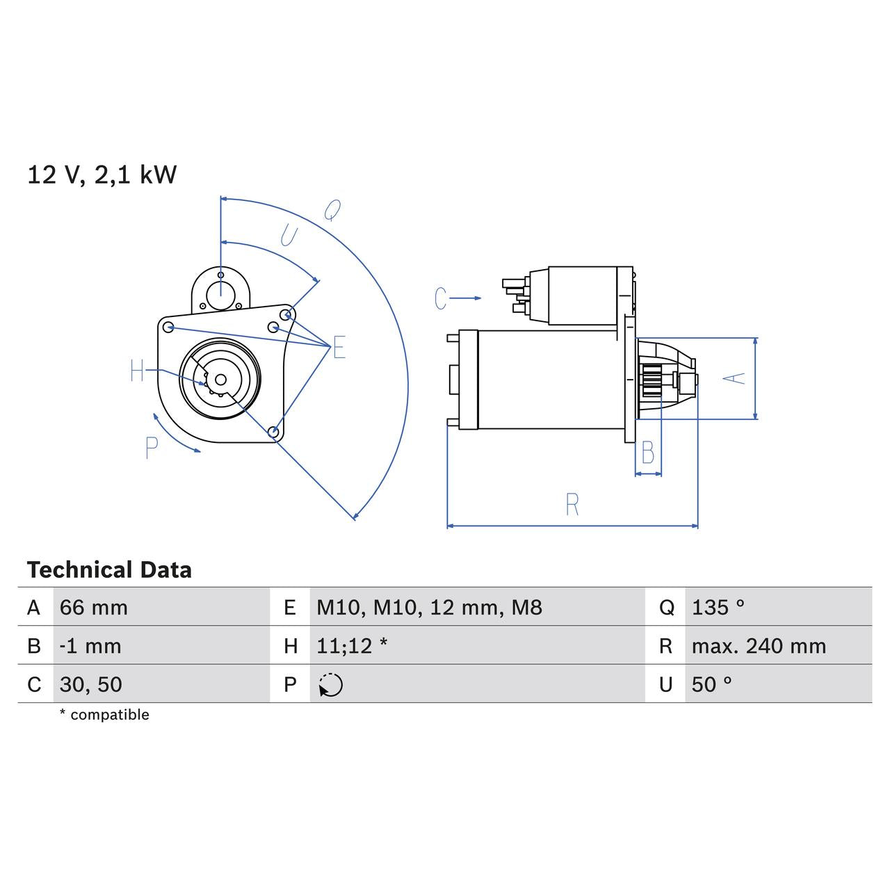 BOSCH 0986020131 Starter