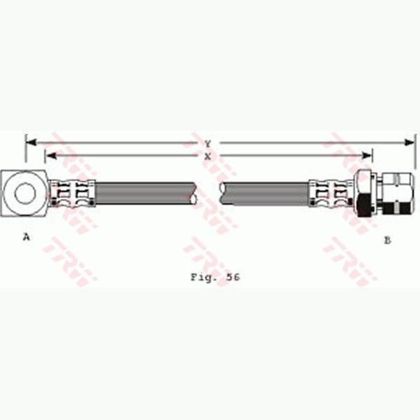 TRW MOTO PHD243 Brake Hose