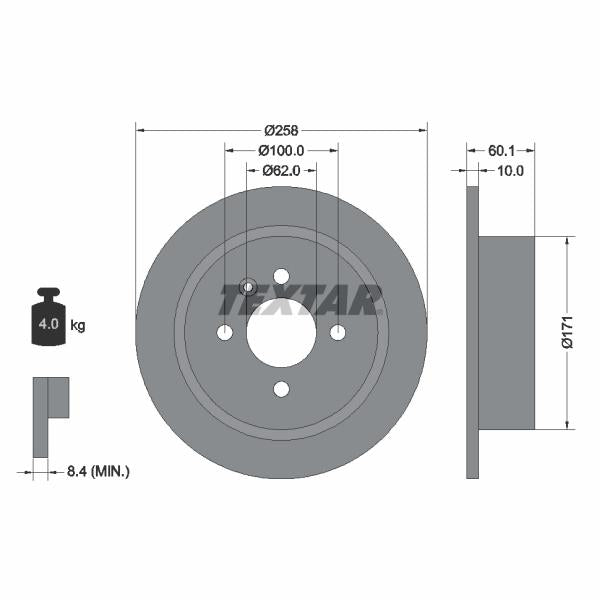 TEXTAR 92019200 Brake Disc