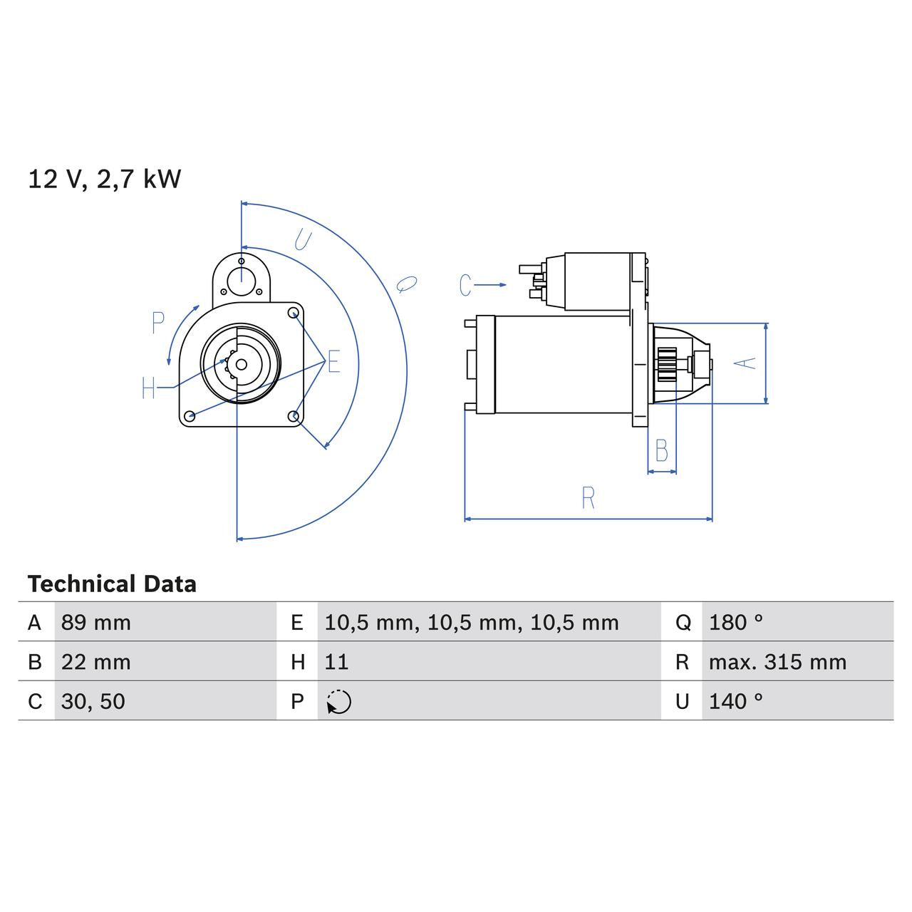 BOSCH 0986012680 Starter
