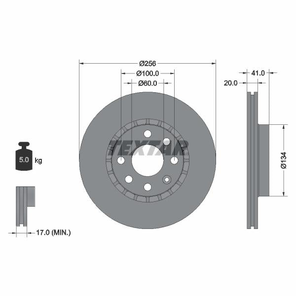 TEXTAR 92056503 Brake Disc