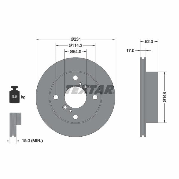 TEXTAR 92065900 Brake Disc