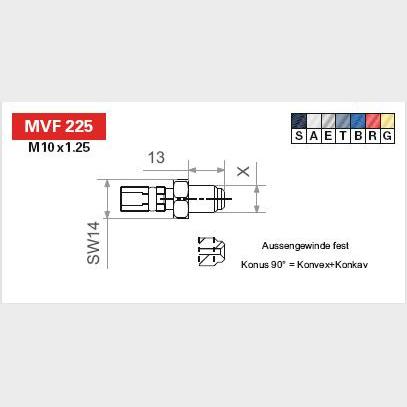 TRW MOTO MVF225S Brake Pipe Tip
