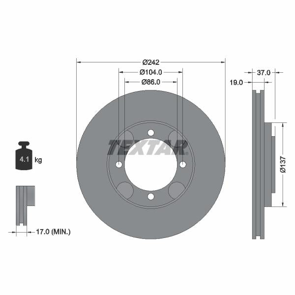 TEXTAR 92130700 Brake Disc