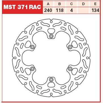 TRW MOTO MST371RAC Brake Disc