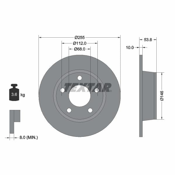 TEXTAR 92104103 Brake Disc