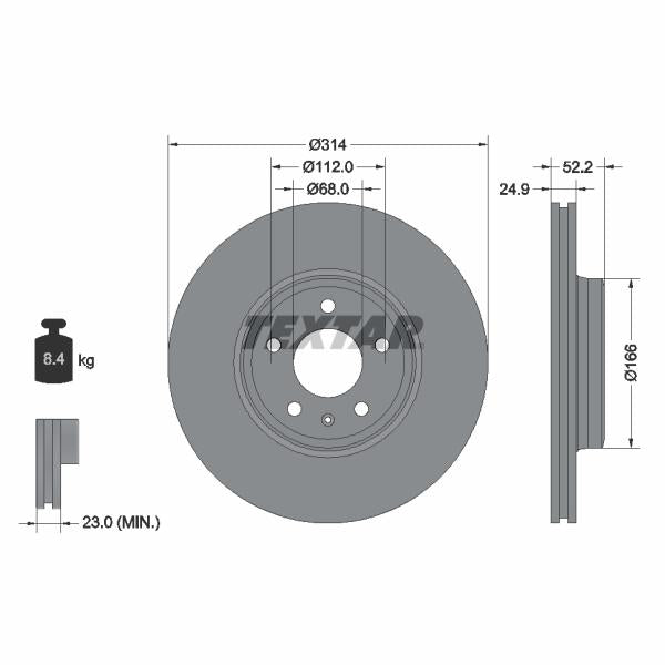 TEXTAR 92159905 Brake Disc