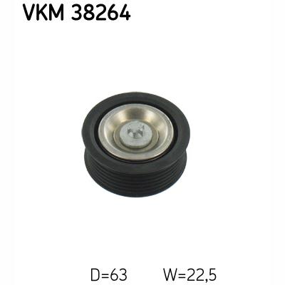 SKF VKM38264 V-Ribbed Belt Deflection/Guide Pulley