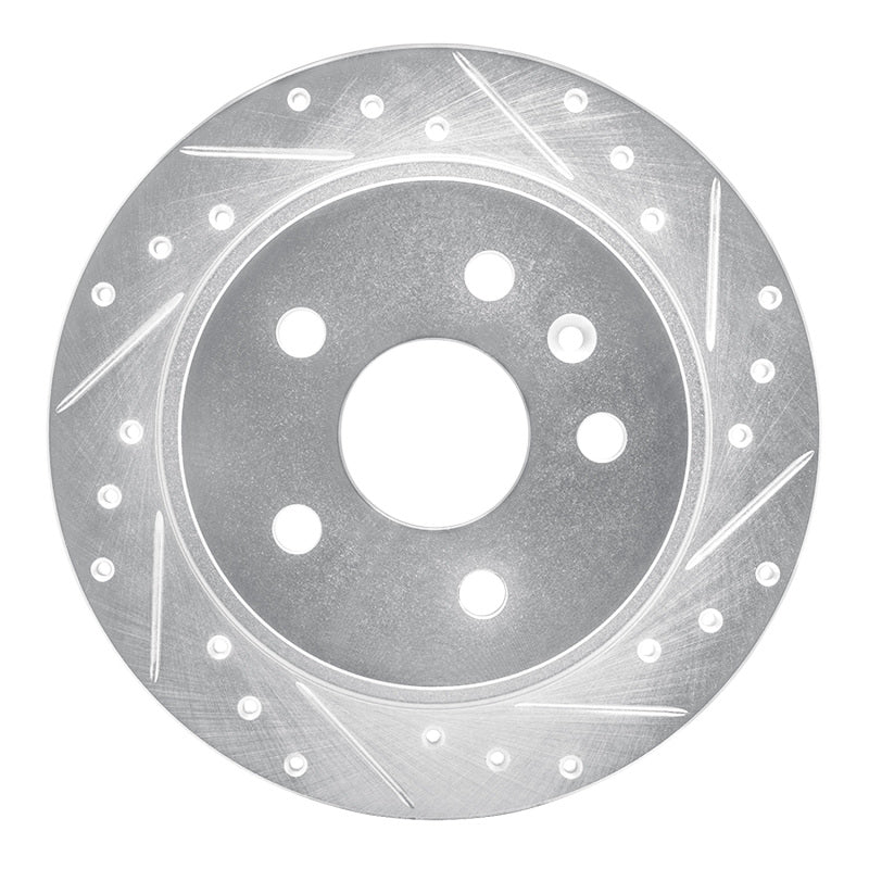 R1 Concepts R1 11-16 Buick Regal Rear Right Drilled & Slotted Silver Brake Rotor