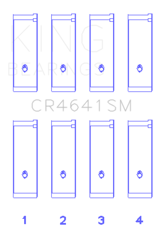 King Engine Bearings Suzuki J24B (Size 0.25 Oversized) Rod Bearing Set