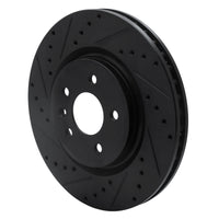 R1 Concepts R1 09-10 Ford Taurus SHO Front Left Drilled & Slotted Black Brake Rotor