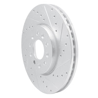 R1 Concepts R1 16-21 Buick LaCrosse Front Right Drilled & Slotted Silver Brake Rotor