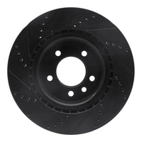 R1 Concepts R1 18-20 Land Rover Range Rover Sport Rear Right Drilled & Slotted Black Brake Rotor
