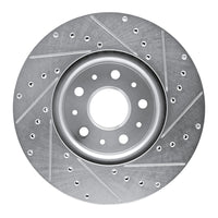 R1 Concepts R1 16-25 Cadillac CT5 Front Left Drilled & Slotted Silver Brake Rotor