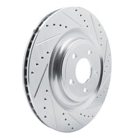 R1 Concepts R1 20-25 Ford Explorer Rear Right Drilled & Slotted Silver Brake Rotor
