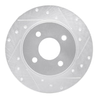 R1 Concepts R1 18-22 Ford Ecosport Rear Right Drilled & Slotted Silver Brake Rotor