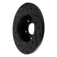 R1 Concepts R1 84-87 Pontiac Fiero Rear Right Drilled & Slotted Black Brake Rotor