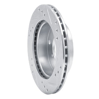 R1 Concepts R1 89-01 Chevrolet Metro Front Left Drilled & Slotted Silver Brake Rotor